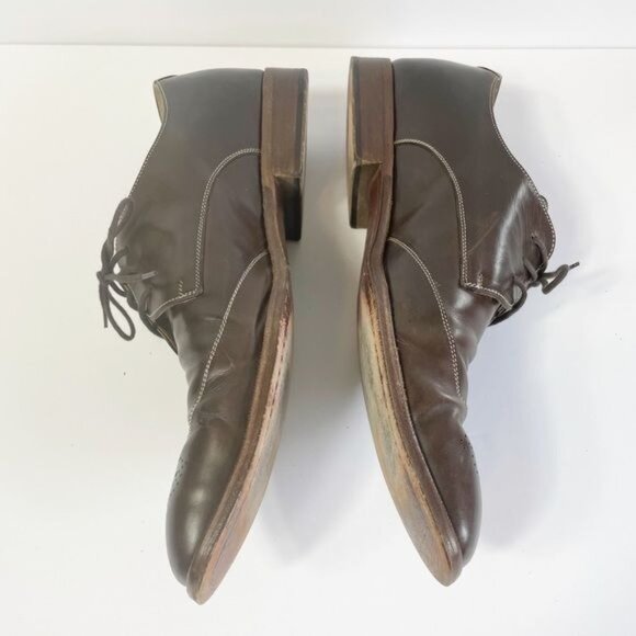 Cole Haan Mens Brown Leather Wingtip Oxford Brogue Lace-Up Shoes Size 11.5 - Picture 4 of 10